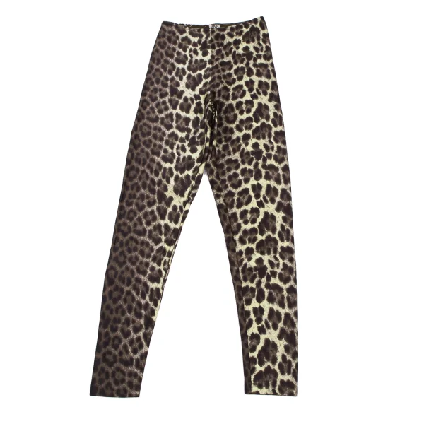JPG by GAULTIER Nylon Blend Animal Print Stretch Tapered Pants Brown,Black,Beige 40 K-176280_001