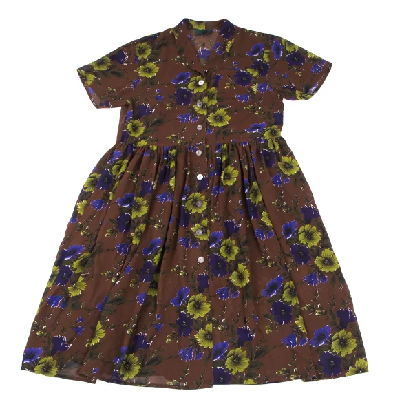 JUNIOR GAULTIER Poly Floral Print Shirt Dress K-176281_002