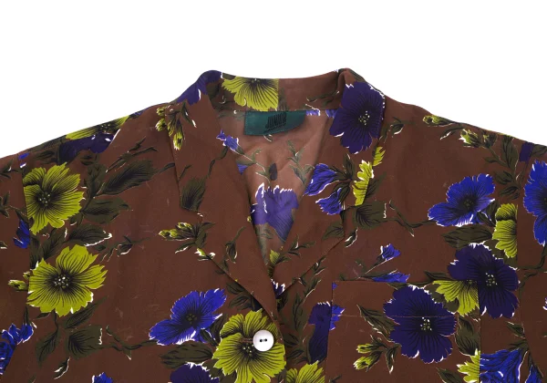 JUNIOR GAULTIER Poly Floral Print Shirt Dress K-176281_004