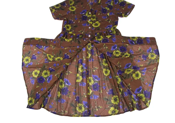 JUNIOR GAULTIER Poly Floral Print Shirt Dress K-176281_012