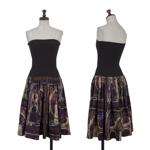 JUNIOR GAULTIER Girl Print Switching Skirt Multi-Color 40 K-176282_001