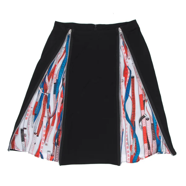 Jean Paul GAULTIER FOR SEPT PREMIERES Zip Design Major Print Switching Skirt K-176284_002