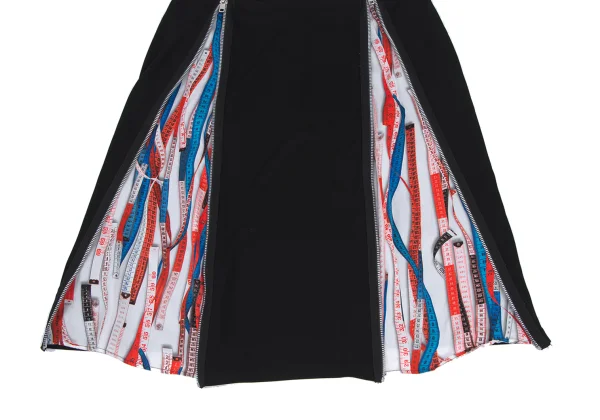 Jean Paul GAULTIER FOR SEPT PREMIERES Zip Design Major Print Switching Skirt K-176284_004