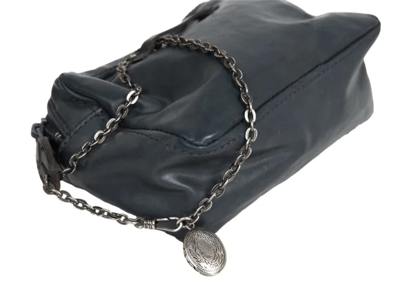 Jean Paul GAULTIER HOMME Chain Embellishment PVC Pouch K-176287_005
