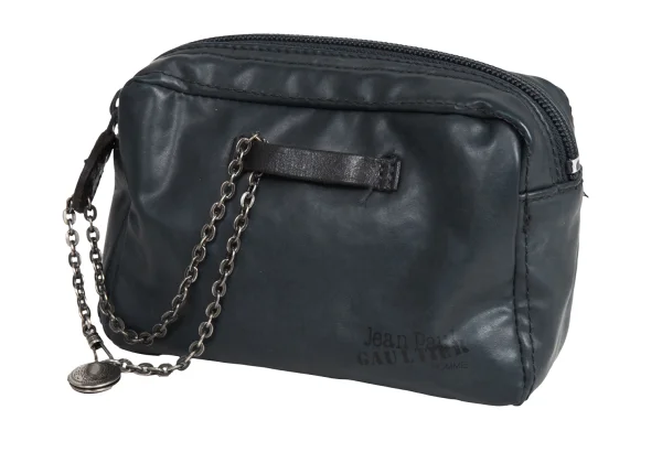Jean Paul GAULTIER HOMME Chain Embellishment PVC Pouch K-176287_006