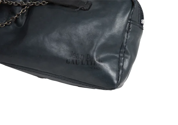 Jean Paul GAULTIER HOMME Chain Embellishment PVC Pouch K-176287_008