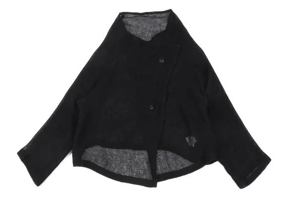 Y's Linen Blend Mesh Drape Jacket K-176295_002