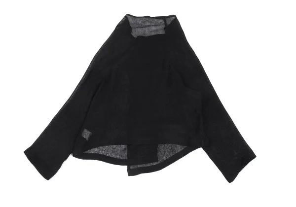 Y's Linen Blend Mesh Drape Jacket K-176295_011