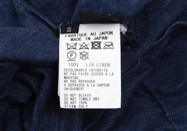 Y's Asymmetrical Design Linen T Shirt K-176297_012
