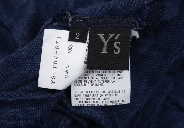 Y's Asymmetrical Design Linen T Shirt K-176297_013