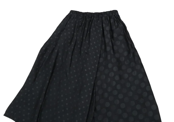 Y's Cupro Dot Pattern Slit Drape Skirt K-176298_003