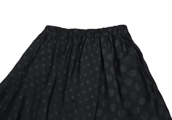 Y's Cupro Dot Pattern Slit Drape Skirt K-176298_004