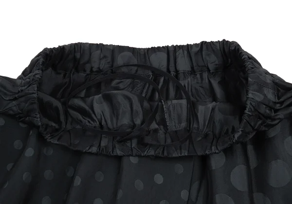 Y's Cupro Dot Pattern Slit Drape Skirt K-176298_005