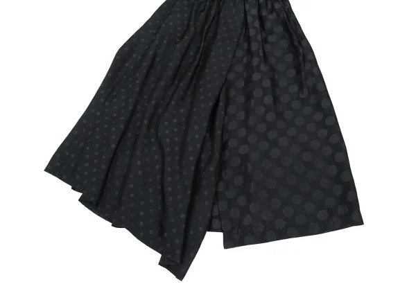 Y's Cupro Dot Pattern Slit Drape Skirt K-176298_007