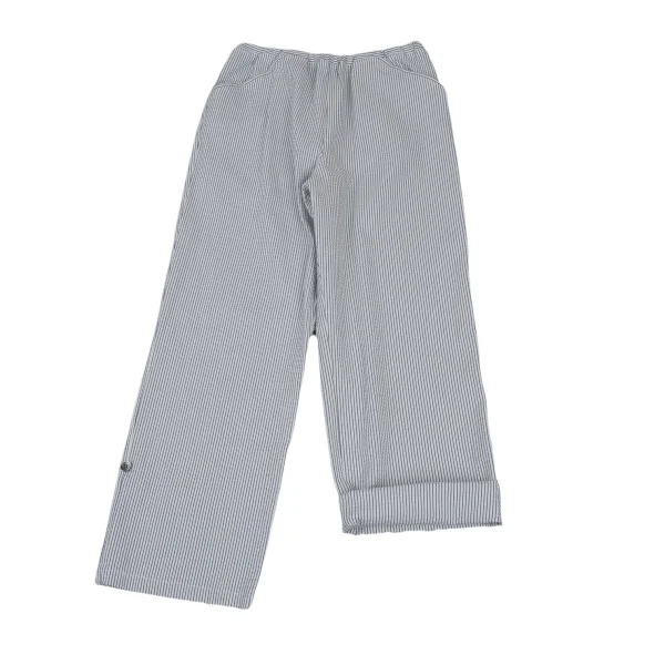 Y's for living Seersucker Stripe Easy Pants White,Navy S-M K-176301_001