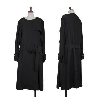 Y's for living Cotton Rayon Collarless Coat
