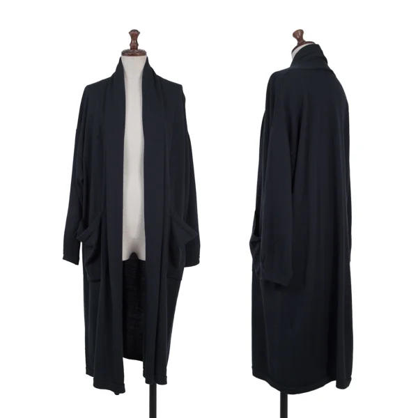 Y's for living Wool Buttonless Long Knit Cardigan Navy S-M K-176303_001