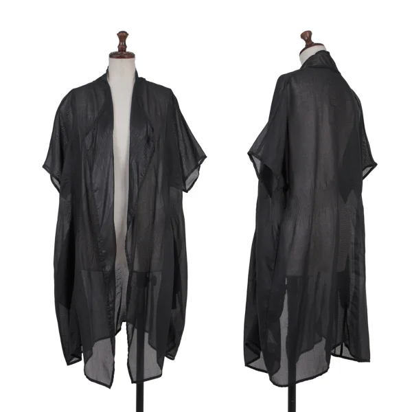 Y's for living Poly Buttonless Long Short Sleeve Cardigan Black S-M K-176304_001