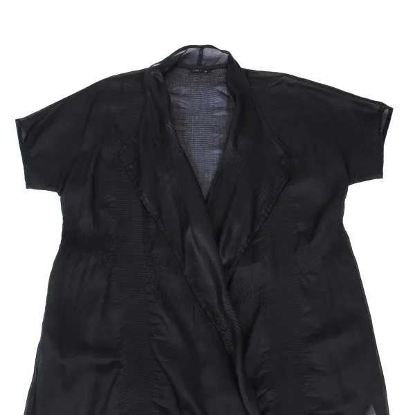 Y's for living Poly Buttonless Long Short Sleeve Cardigan K-176304_003