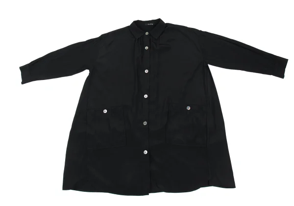 Y's for living Poly Gather Patch Pocket Long Shirt K-176306_002