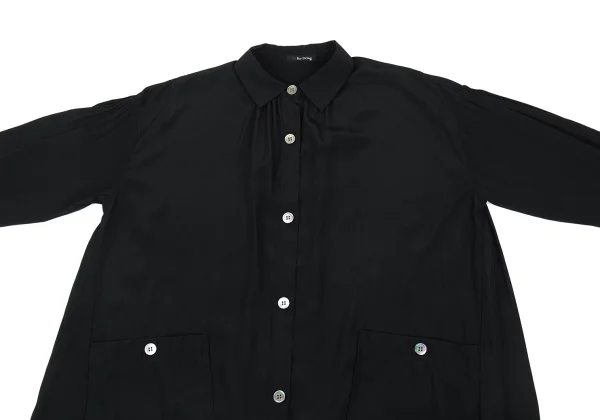 Y's for living Poly Gather Patch Pocket Long Shirt K-176306_003