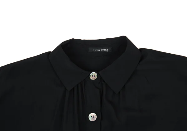 Y's for living Poly Gather Patch Pocket Long Shirt K-176306_004