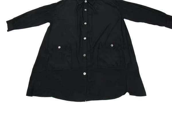 Y's for living Poly Gather Patch Pocket Long Shirt K-176306_009