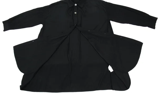 Y's for living Poly Gather Patch Pocket Long Shirt K-176306_011