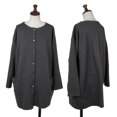 Y's for living Acrylic Blend Stretch Collarless Jacket