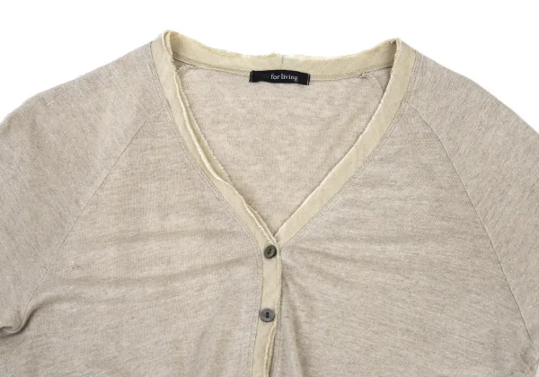 Y's for living Linen Cut-off Switching Cardigan K-176318_003