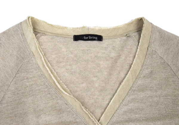 Y's for living Linen Cut-off Switching Cardigan K-176318_004
