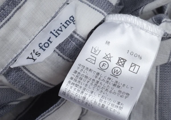 Y's for living Cotton Gather Striped Short Sleeve Shirt K-176323_014