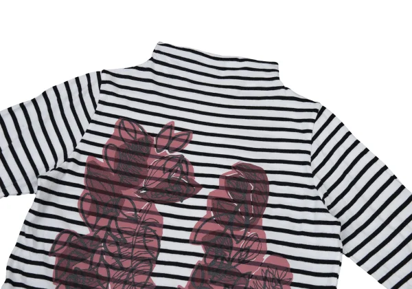 Y's for living Striped Botanical Print Top K-176328_003