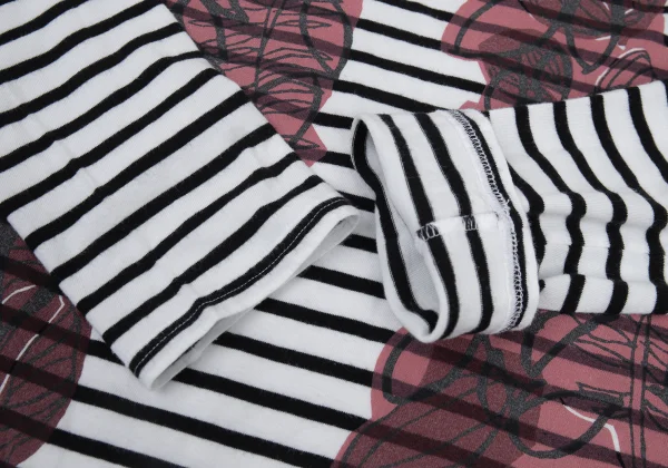Y's for living Striped Botanical Print Top K-176328_007