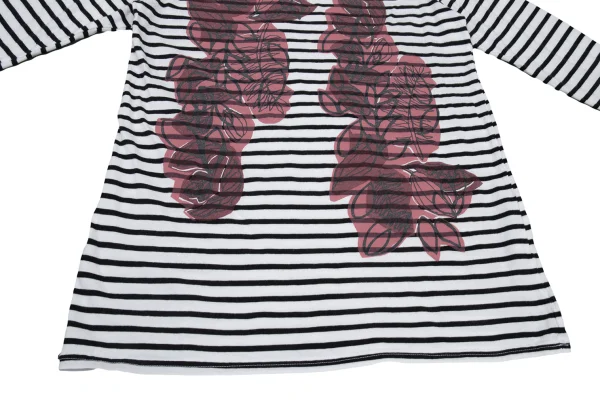 Y's for living Striped Botanical Print Top K-176328_008