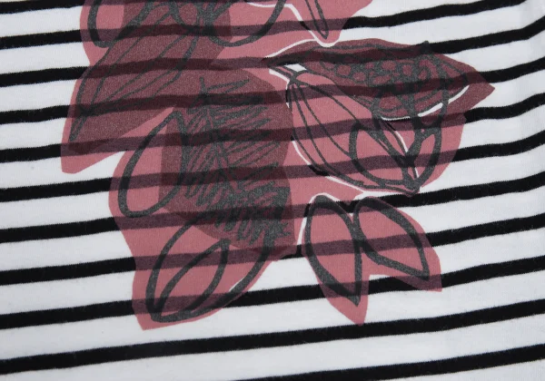 Y's for living Striped Botanical Print Top K-176328_009