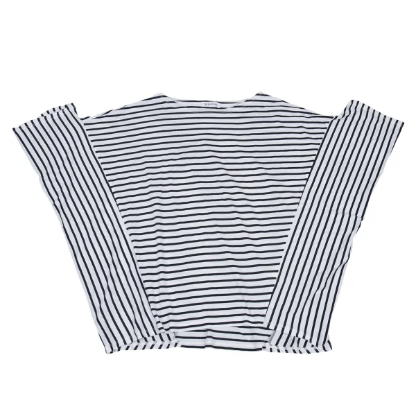 Y's for living Cotton Striped Panel Asymmetrical Design Top K-176332_002
