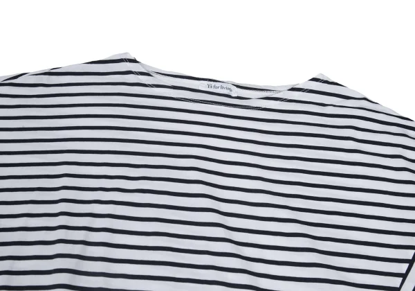 Y's for living Cotton Striped Panel Asymmetrical Design Top K-176332_003