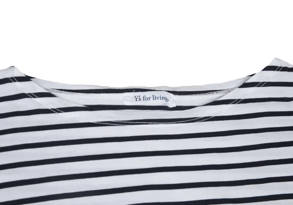 Y's for living Cotton Striped Panel Asymmetrical Design Top K-176332_004