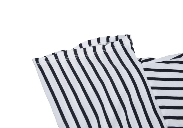 Y's for living Cotton Striped Panel Asymmetrical Design Top K-176332_005