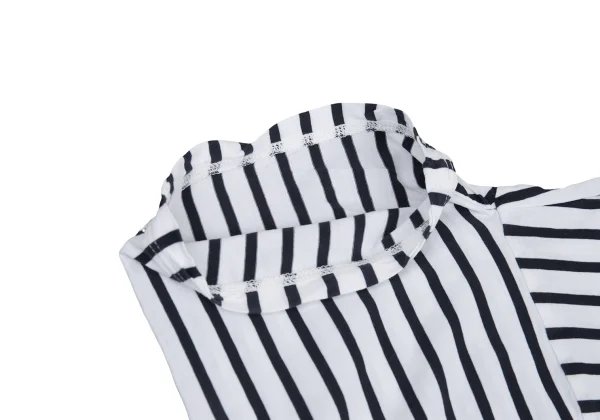 Y's for living Cotton Striped Panel Asymmetrical Design Top K-176332_006