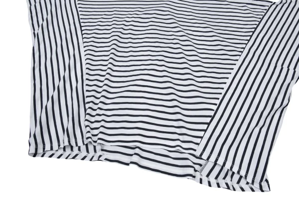 Y's for living Cotton Striped Panel Asymmetrical Design Top K-176332_007