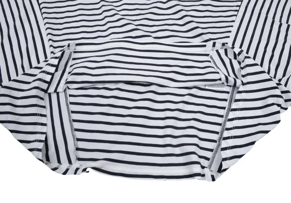Y's for living Cotton Striped Panel Asymmetrical Design Top K-176332_009