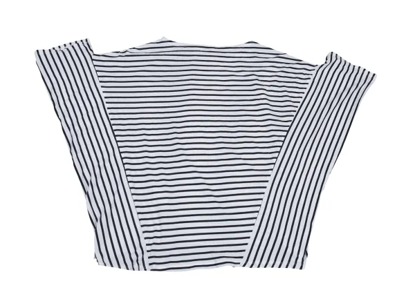 Y's for living Cotton Striped Panel Asymmetrical Design Top K-176332_010