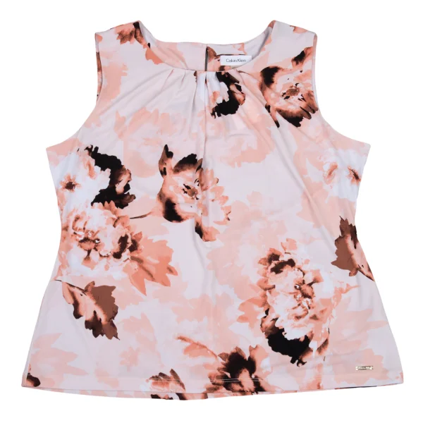 Calvin Klein Floral Print Sleeveless Blouse K-176336_002