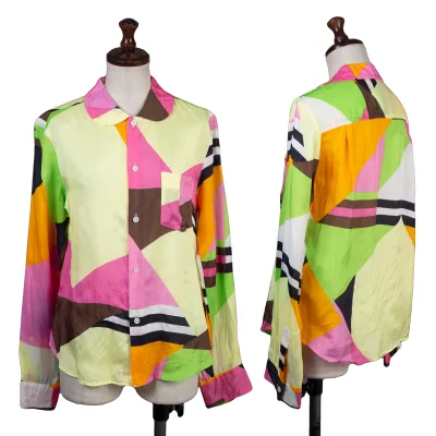 tricot COMME des GARCONS Colorful Geometric Print Shirt