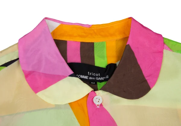 tricot COMME des GARCONS Colorful Geometric Print Shirt K-176337_004