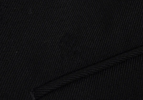 ローブドシャンブル コムデギャルソンrobe de chambre COMME des GARCONS デザイン織りフリルラペルジャケット 黒L K-176341_009