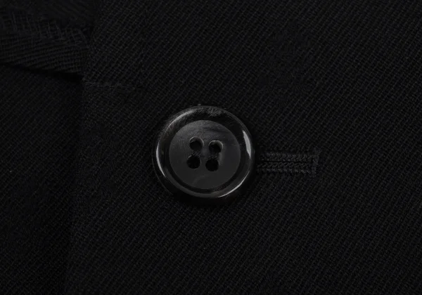 ローブドシャンブル コムデギャルソンrobe de chambre COMME des GARCONS デザイン織りフリルラペルジャケット 黒L K-176341_010