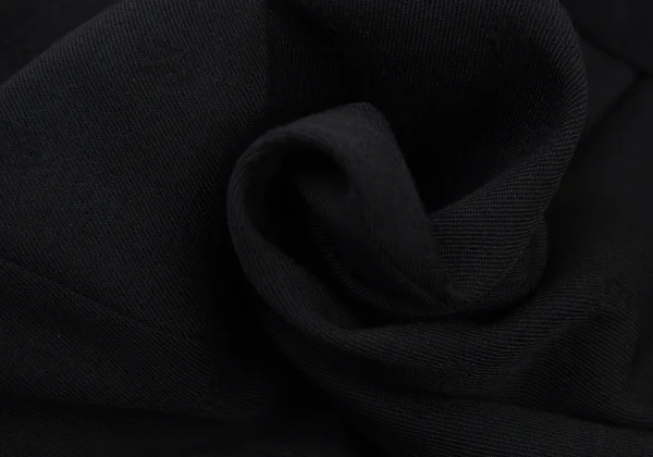 ローブドシャンブル コムデギャルソンrobe de chambre COMME des GARCONS デザイン織りフリルラペルジャケット 黒L K-176341_017